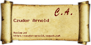 Czudor Arnold névjegykártya
